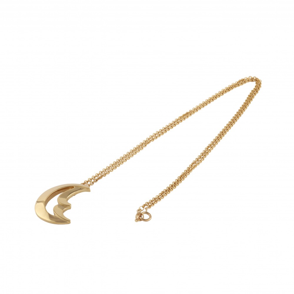 Tiffany & Co. Paloma Picasso Crescent Moon Necklace 18K Yellow Gold