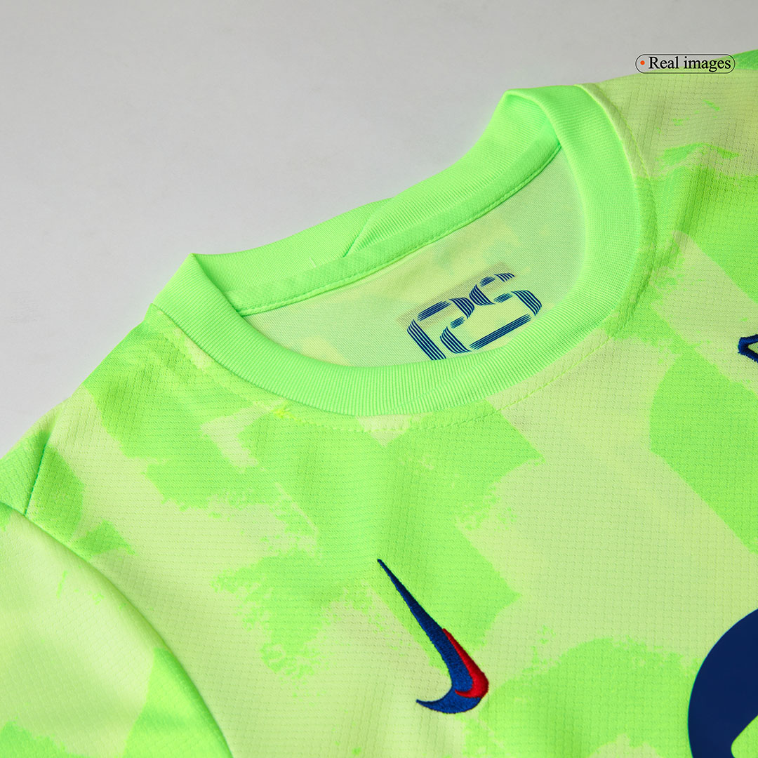Barcelona Third Away Kids Soccer Jerseys Kit - UCL (Spotify Logo Without Text)
