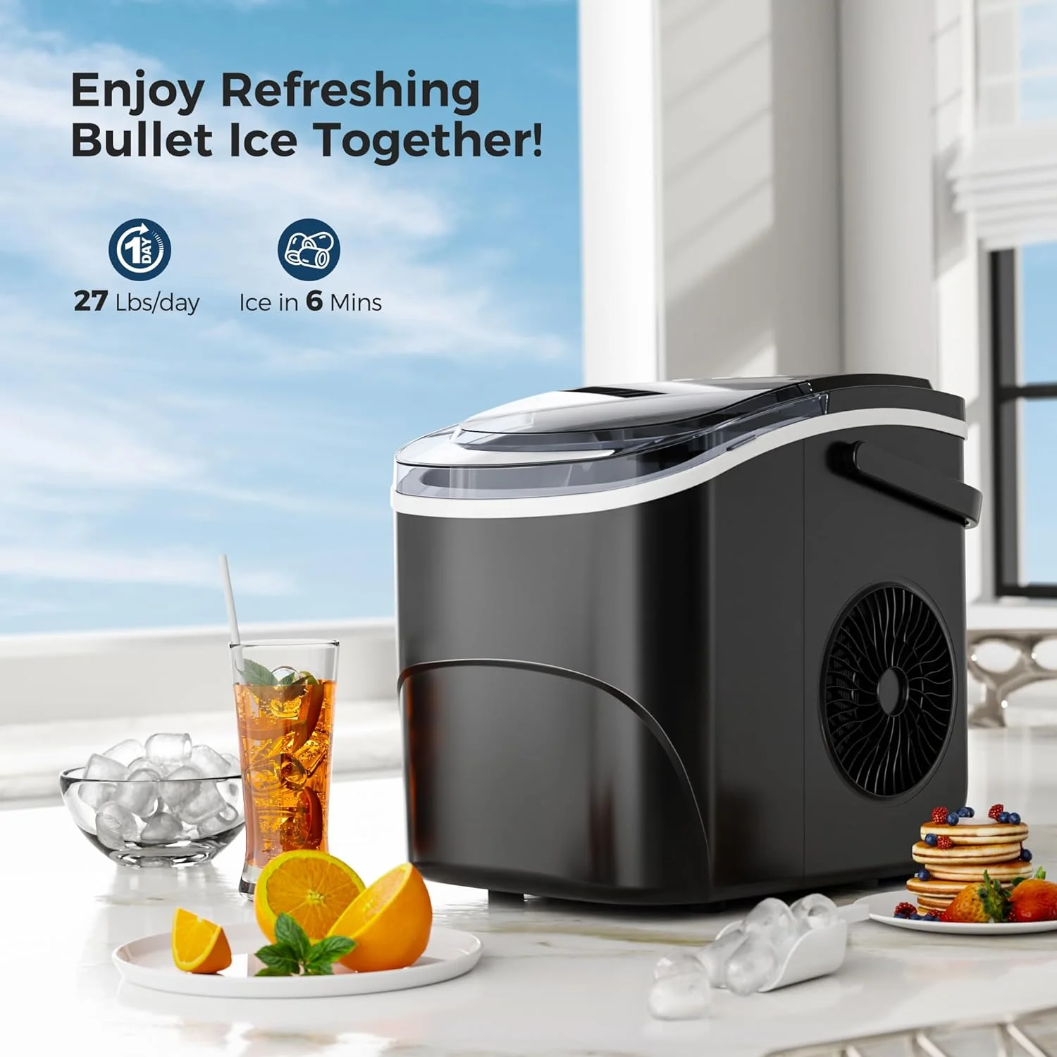 Kismile Ice Makers Countertop with Handle Z5812B