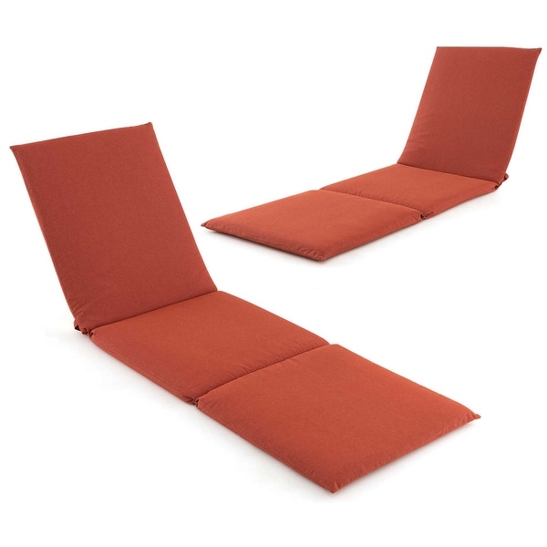 TriFold Lounger Pad Chaise Lounge Cushion w/ Hook and Loop Fasteners