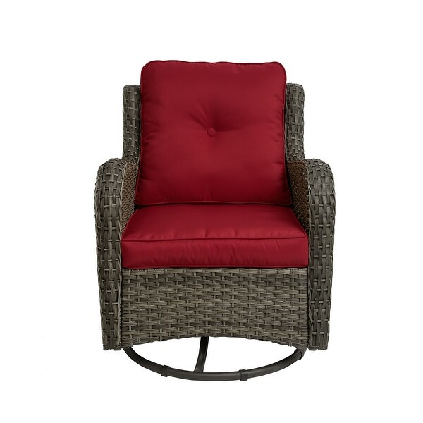 Patio Rattan Chairs Swivel Rocker