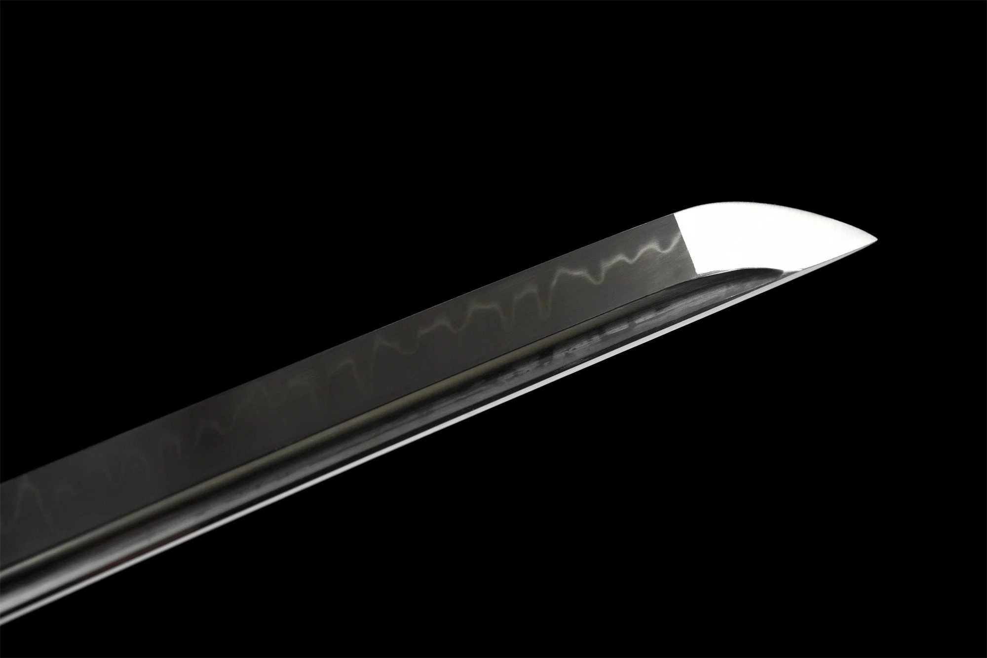 Black & Red Katana – T10 Clay Tempered, Full Tang