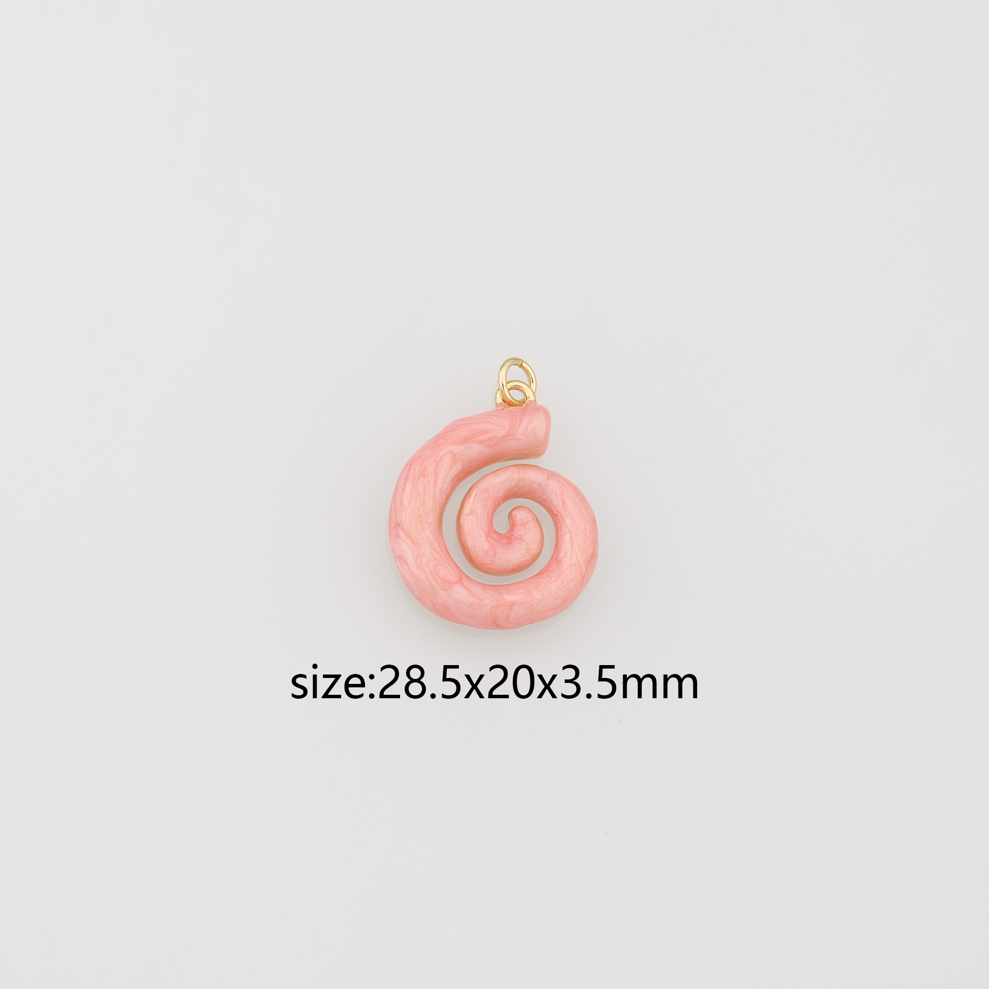 18K Gold Filled Conch Shell Pendant,Enamel Ocean Shell Charm Earrings Necklace for DIY Jewelry Making Supply