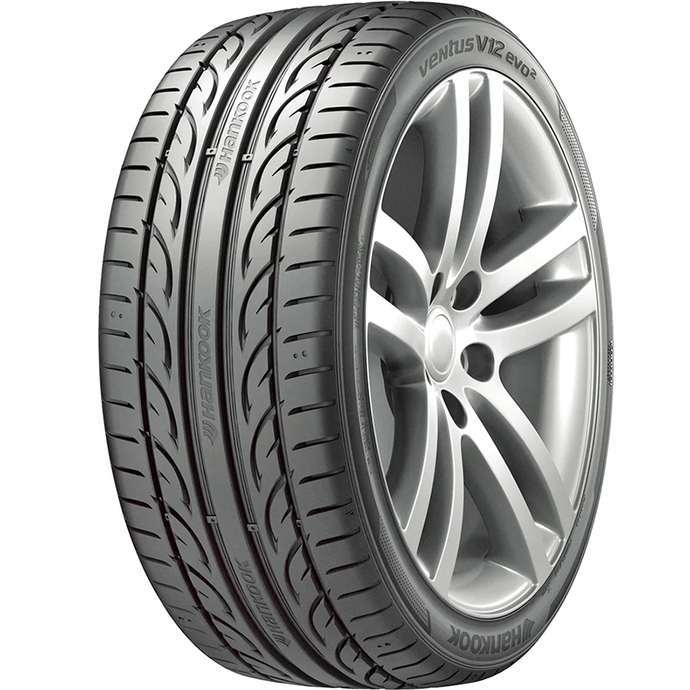 Set of 4 (FOUR) Hankook Ventus V12 Evo2 225/40R19 ZR 93Y XL Performance Tires Fits: 2015-23 Mercedes-Benz C300 4Matic, 2017-23 BMW 330i Base