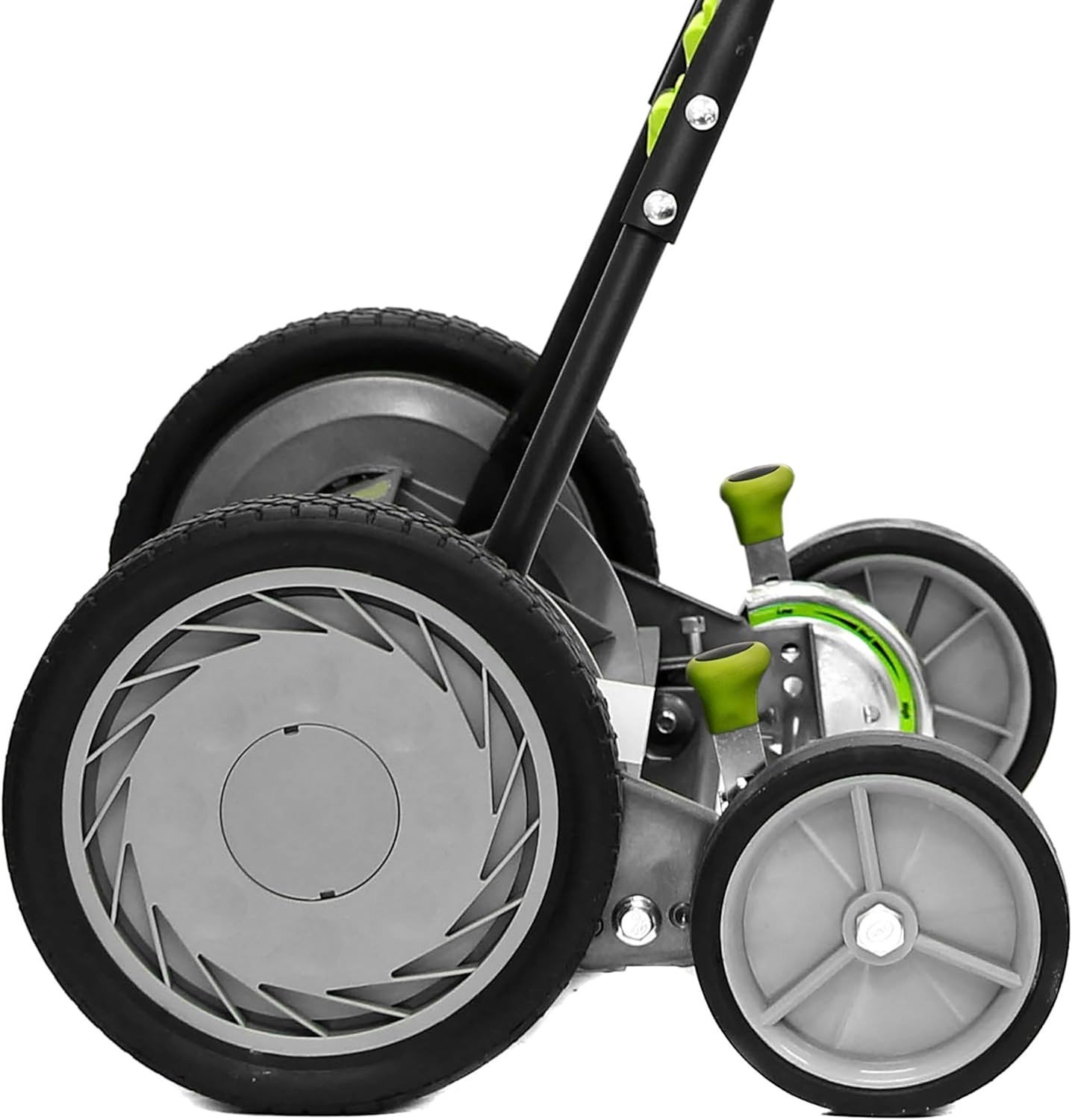18-Inch 5-Blade Push Reel Lawn Mower, Grey