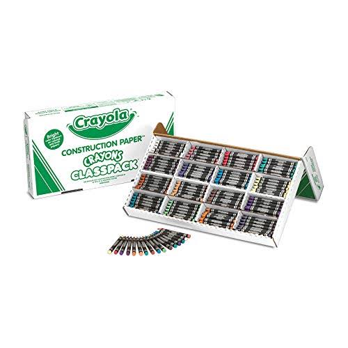 Crayola 52-1617 Class Pack Crayola Construction Paper Crayons, 25 ea of 16 Colors, 400/Set