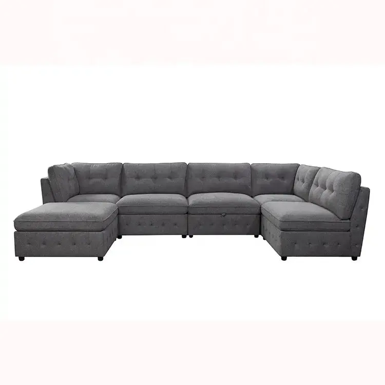 Versatile 6-Piece Upholstered Sectional Seating System