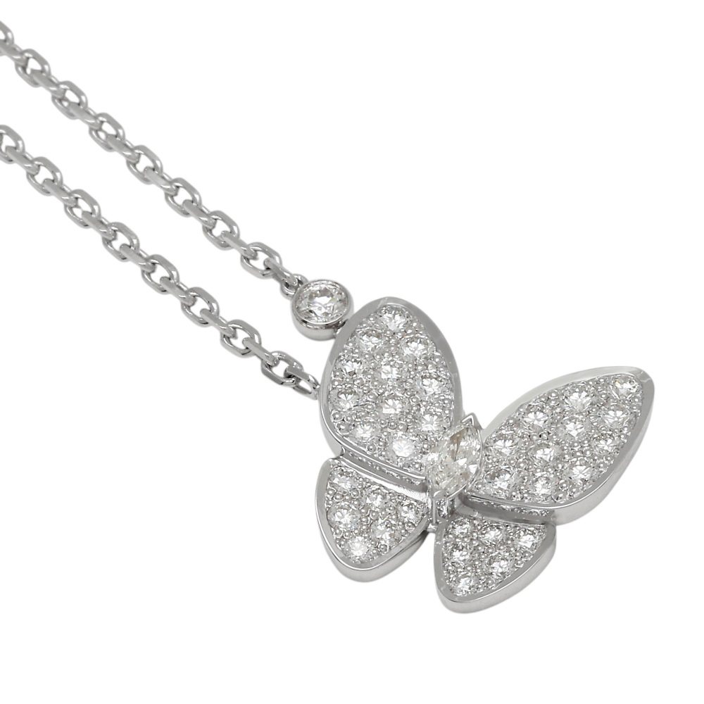 Van Cleef & Arpels Fauna de Papillon Necklace 18K White Gold Diamond VCARO3M400
