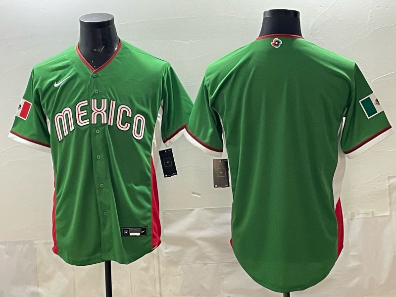 Men's Mexico Baseball Green 2026 World Baseball Classic Stadium Jersey