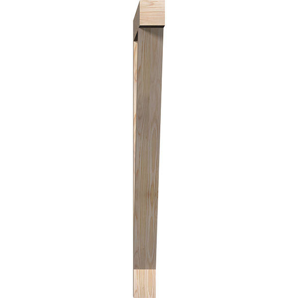 3 1/2x22W x 36x22D x 44x22H Traditional Block Smooth BRACKET, Douglas Fir