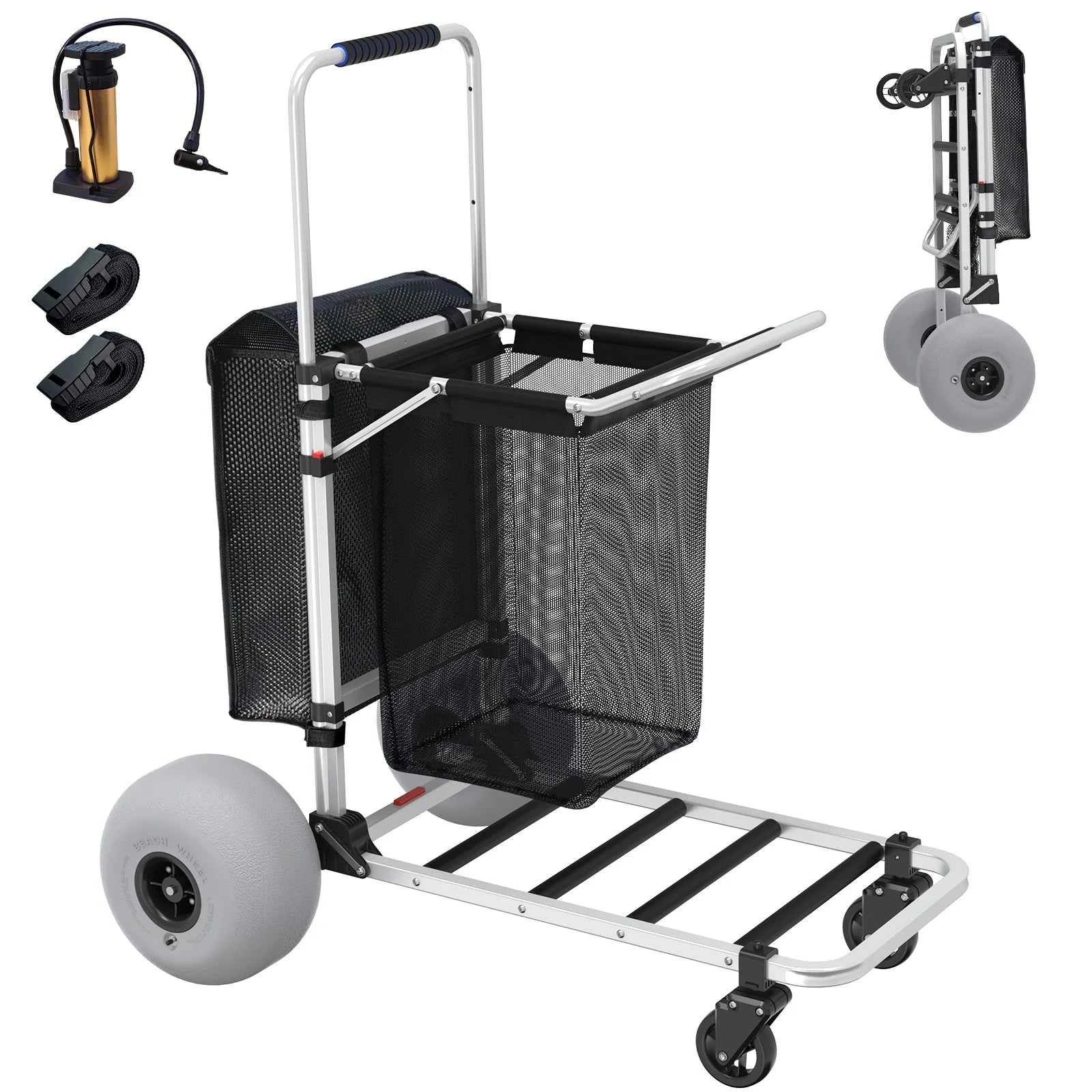 2026 GDLF Foldable Beach Cart with Adjustable Handle and 12
