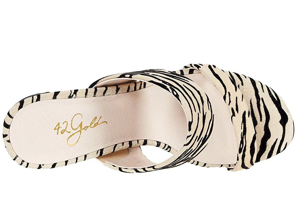 42 Gold Liya Zebra Suede 9.5