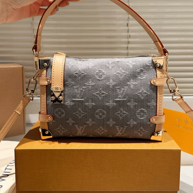 Louis Vuitton Side Trunk Guxiaoling Soft Box Denim Grey 9.4 Inches M13285