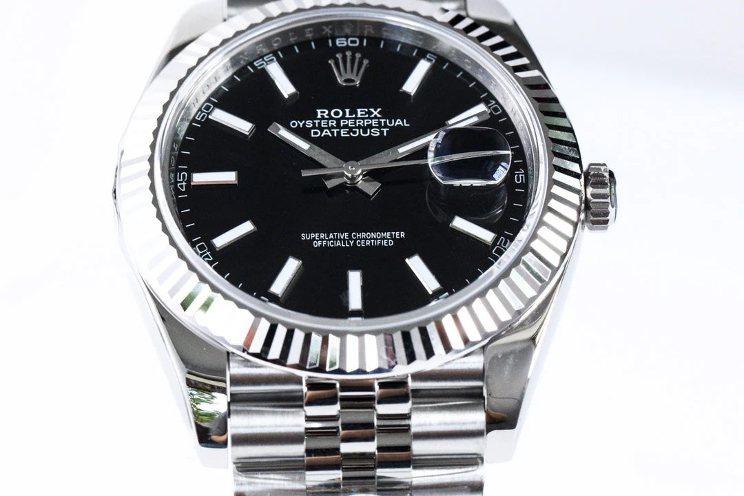 DATEJUST 41MM SILVER BLACK DIAL