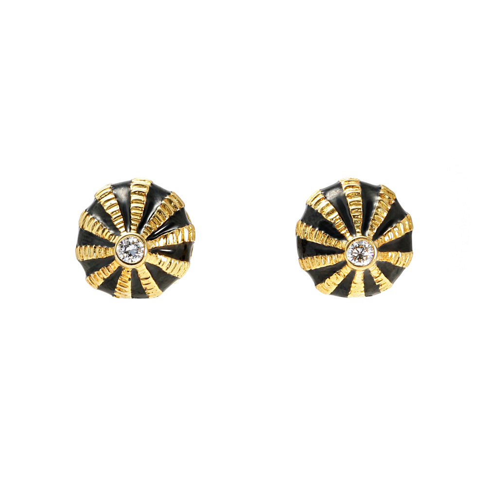 Tiffany & Co. Schlumberger Diamond Earrings 18K Yellow Gold