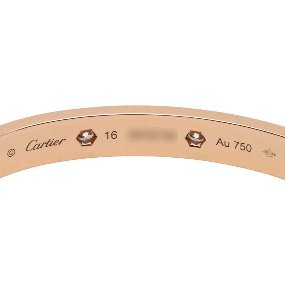 Cartier Love Bracelet 18K Rose Gold Diamond B6070200