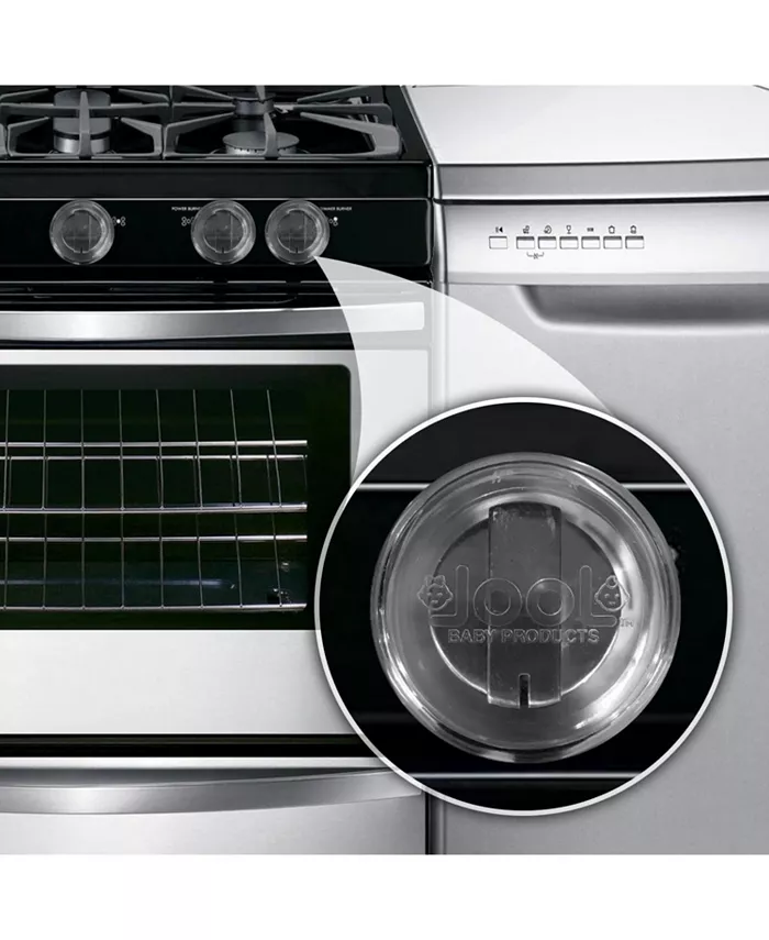Jool Baby Stove Knob Covers, Universal Design, Ultra-Clear - Baby Safety (5 Pack)