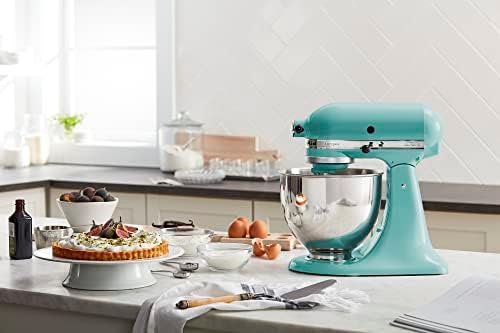 5 Quart Tilt Head Stand Mixer with Pouring Shield, Aqua Sky