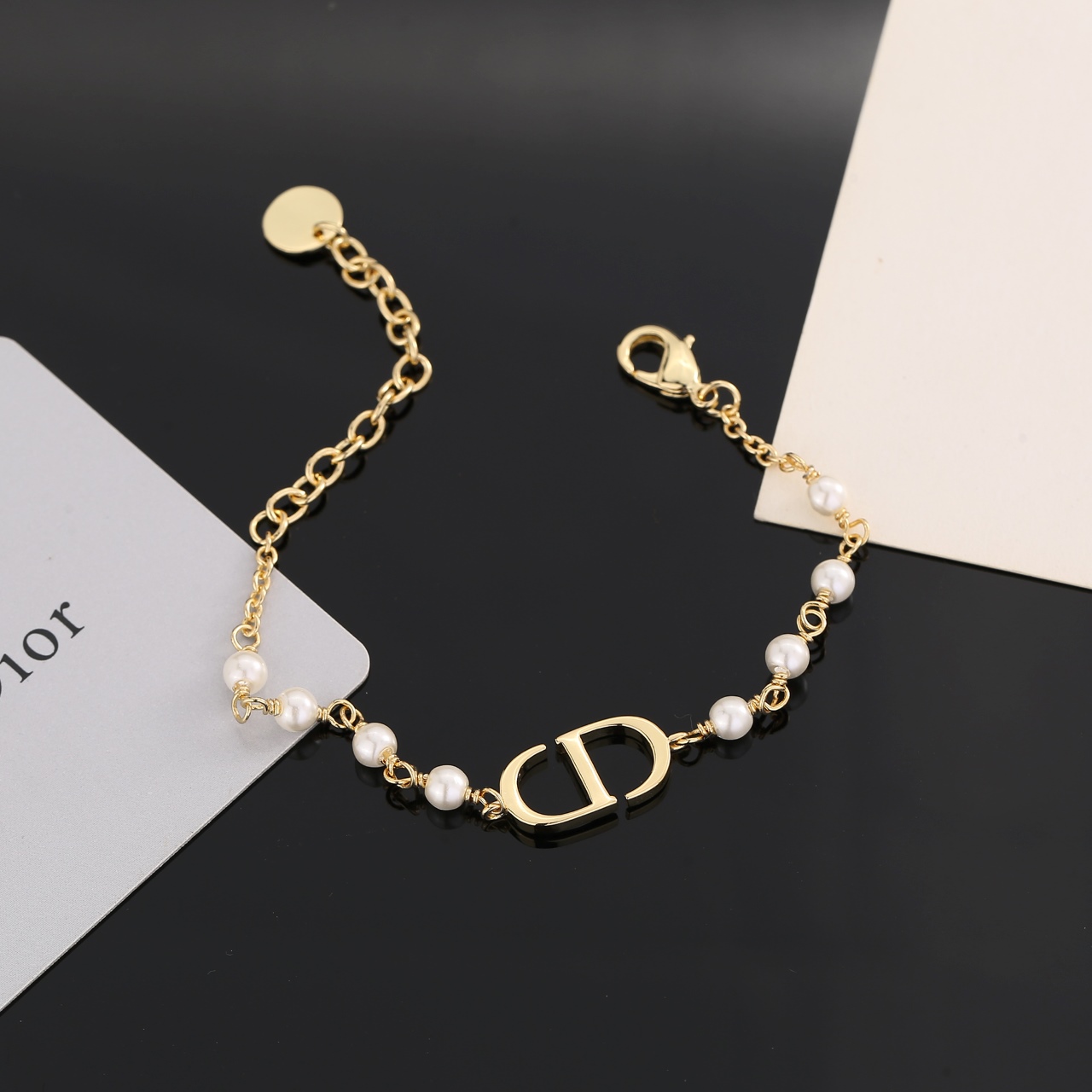 Dior Pearl Bracelet Sweater Chain - cnluxepick