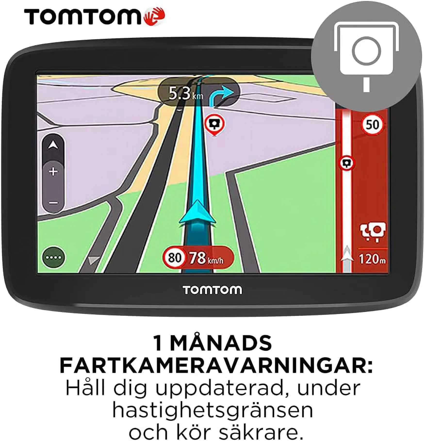 TomTom Car Sat Nav GO Classic, 6 Inch, with Traffic Congestion and Speed Cam Alert Trial Thanks to TomTom Traffic, EU Maps, Updates via WiFi, Integrated Reversible Mount