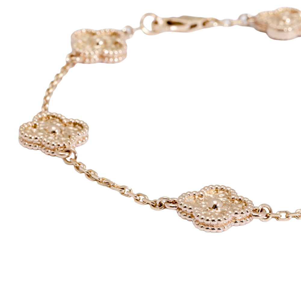 Van Cleef & Arpels Sweet Alhambra 6 Motifs Bracelet 18K Rose Gold VCARO8DD00