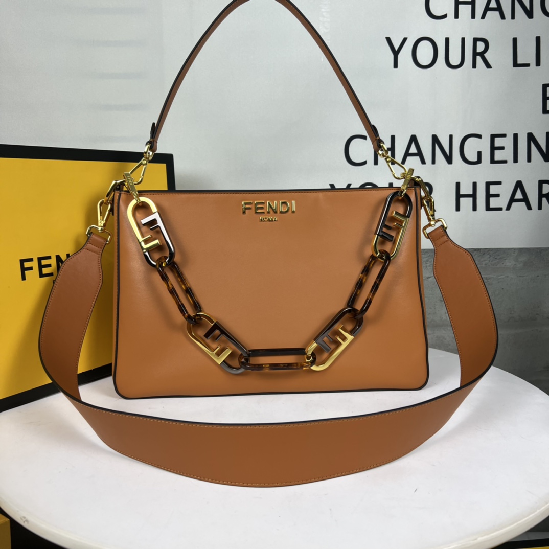 Fendi LOCK Zip Cowhide chain bag - cnluxepick
