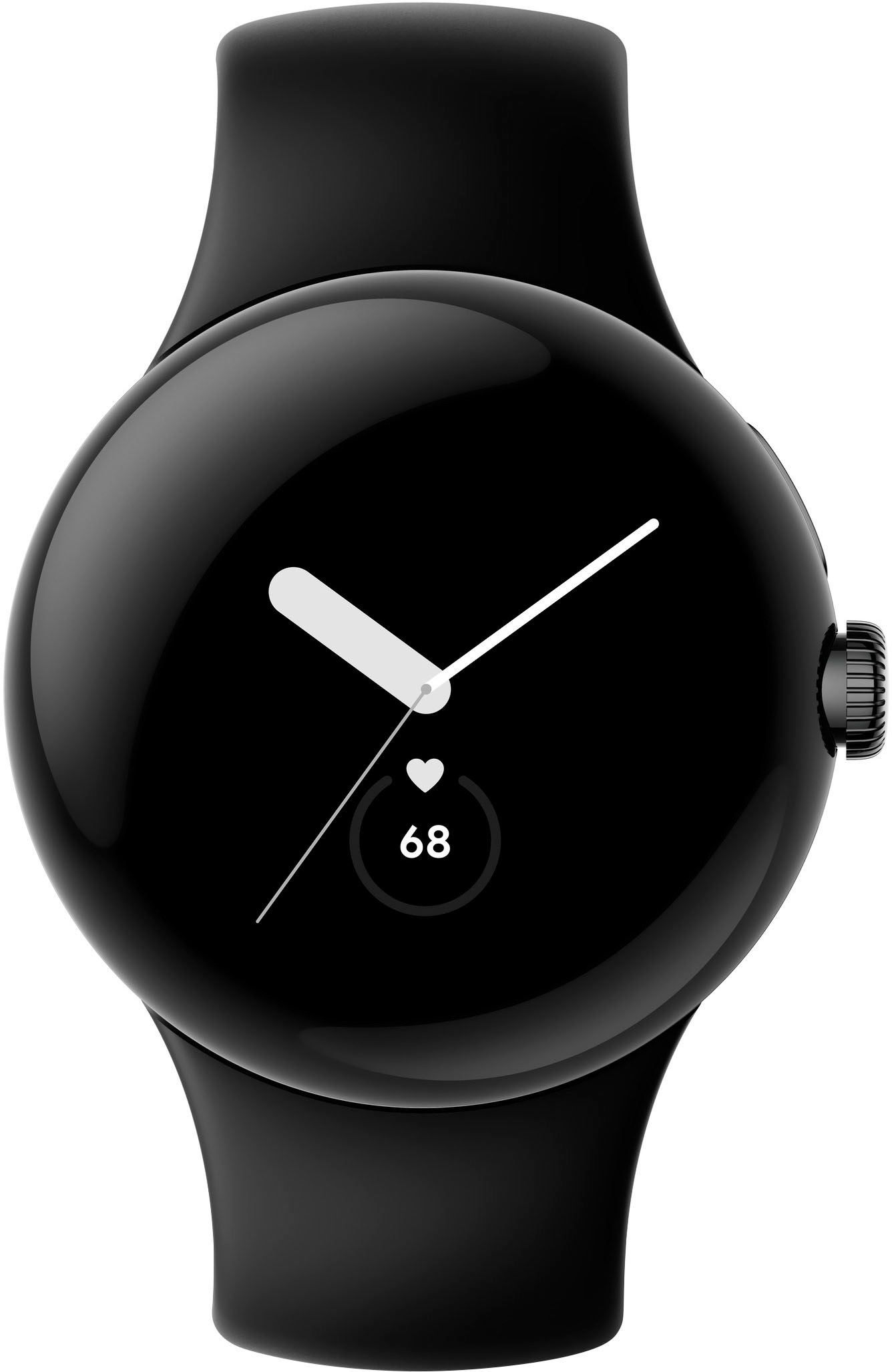 Google - Pixel Watch Smartwatch 41mm with Obsidian Active Band Wifi/BT - Black Stainless Steel