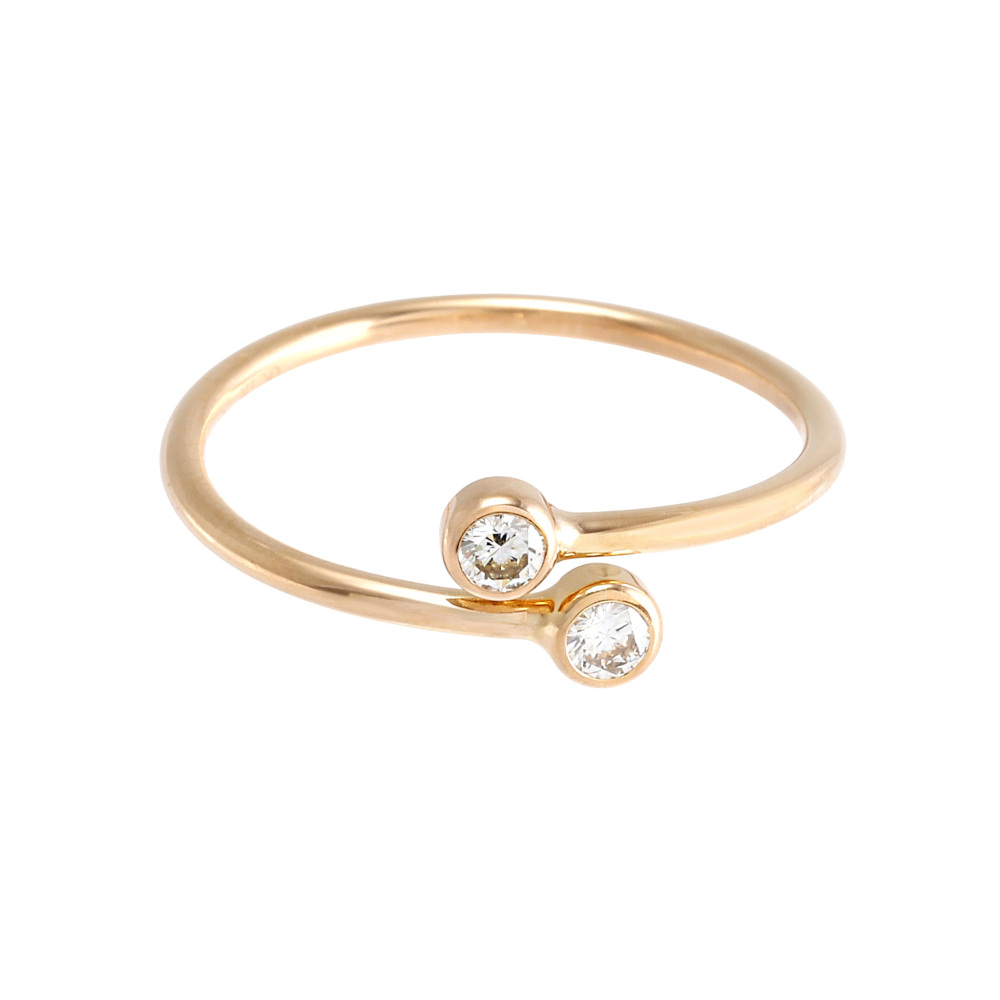 Tiffany & Co. Elsa Peretti Ring 18K Rose Gold Diamond 60152548