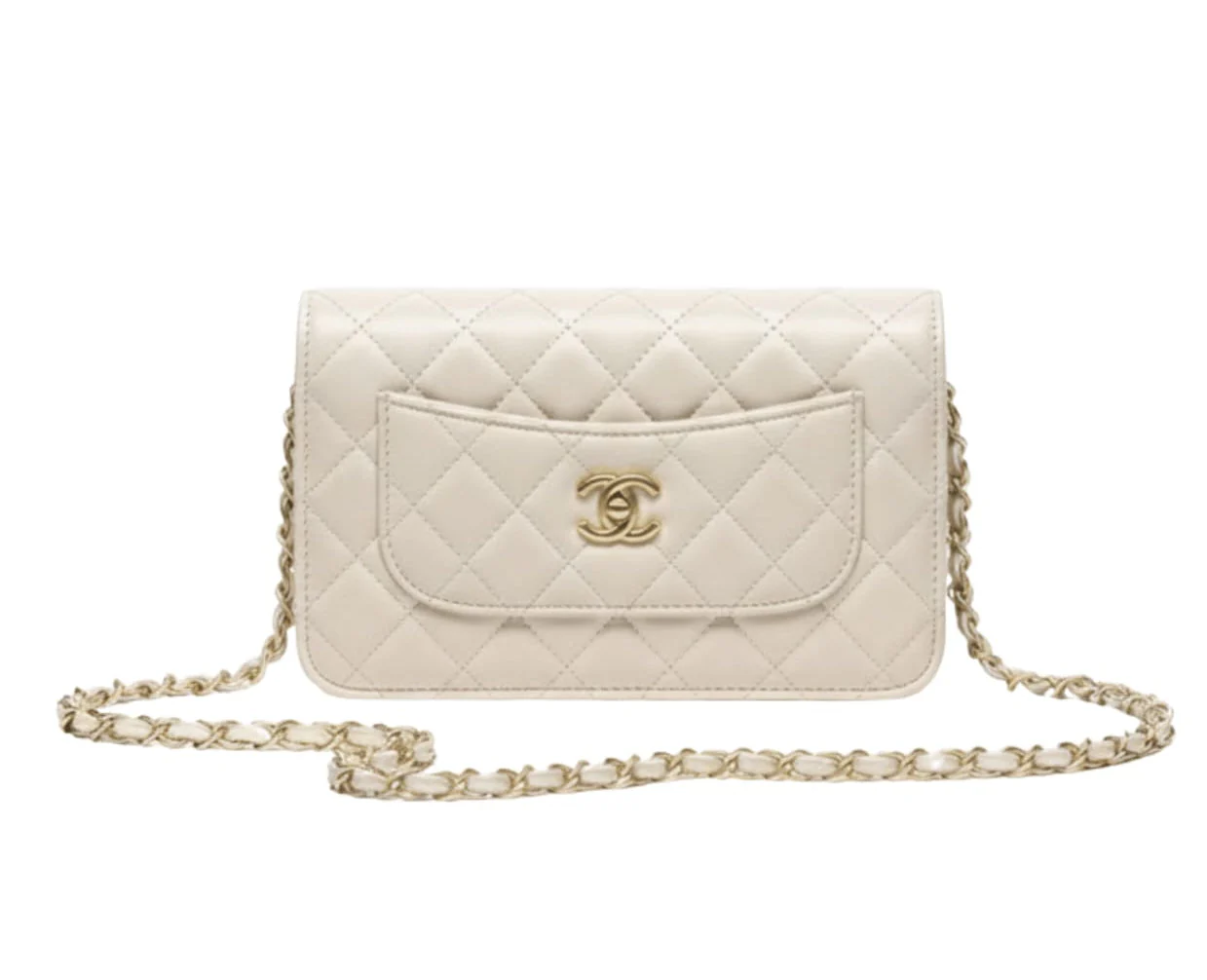 Chanel Bag | Classic Quilted White Lambskin Leather
