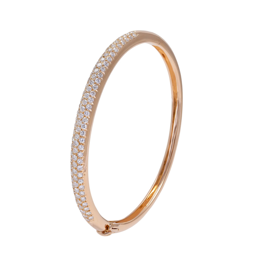 Van Cleef & Arpels Eve K18PG Pink Gold Bangle Bracelet Diamond