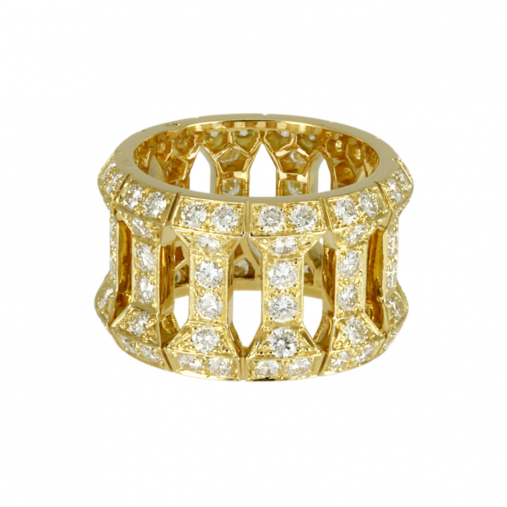 Cartier Antalya K18YG Yellow Gold Ring Diamond