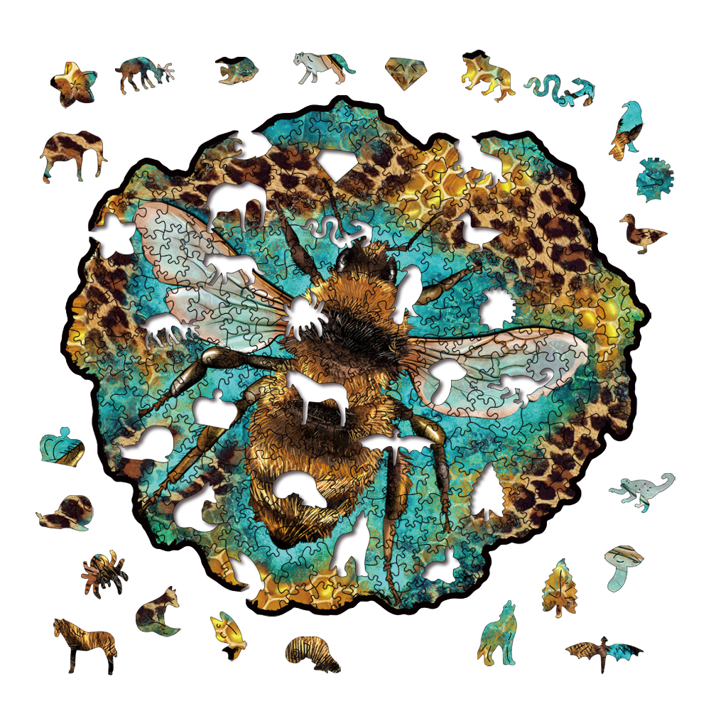 Animal Wooden Puzzle-Lovely bee