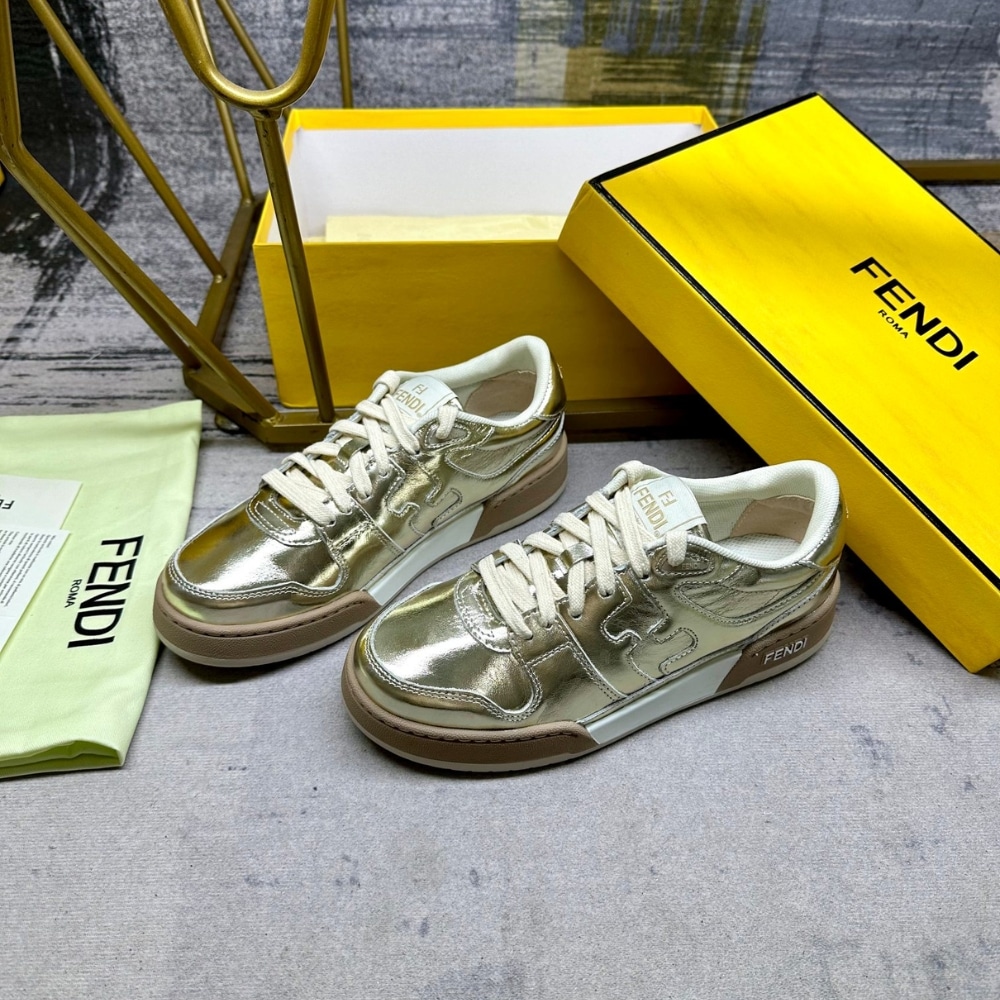 Fendi Match Sneakers Gold
