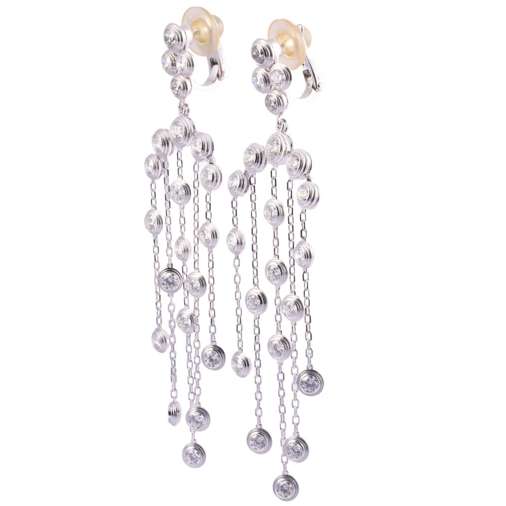 Cartier Damour (diamant Leger) Do 42PD Earrings 18K White Gold Diamond