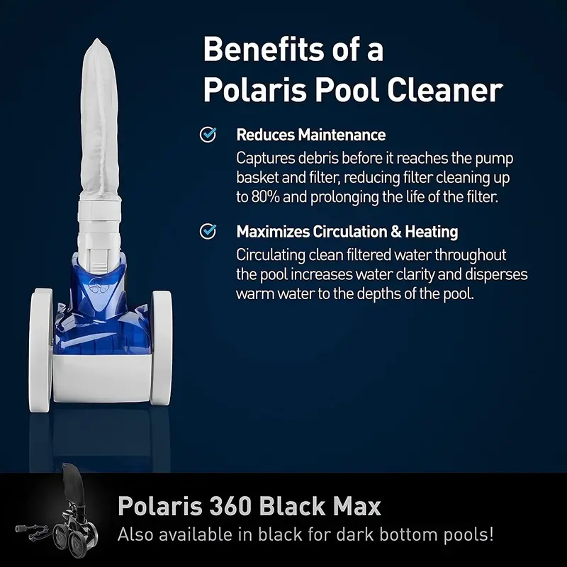 Polaris Vac-Sweep 360 In-Ground Pool Cleaner – Pressure-Side Cleaner with Triple-Jet Propulsion