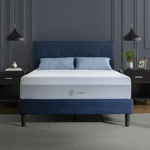 ZINUS 12 Inch Green Tea Cooling Memory Foam Mattress [New Version], King, Fiberglass Free, Medium Firmness, Cooling Gel Foam, Certified Safe Foams & Fabric, Mattress in A Box