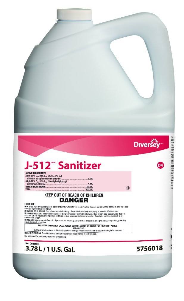 J-512 - Sanitizer - liquid - jerrycan - 1 gal (pack of 4)
