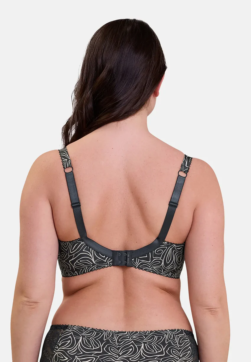 Soutien-gorge emboîtant Hélène Imprimé Graphique Anthracite
