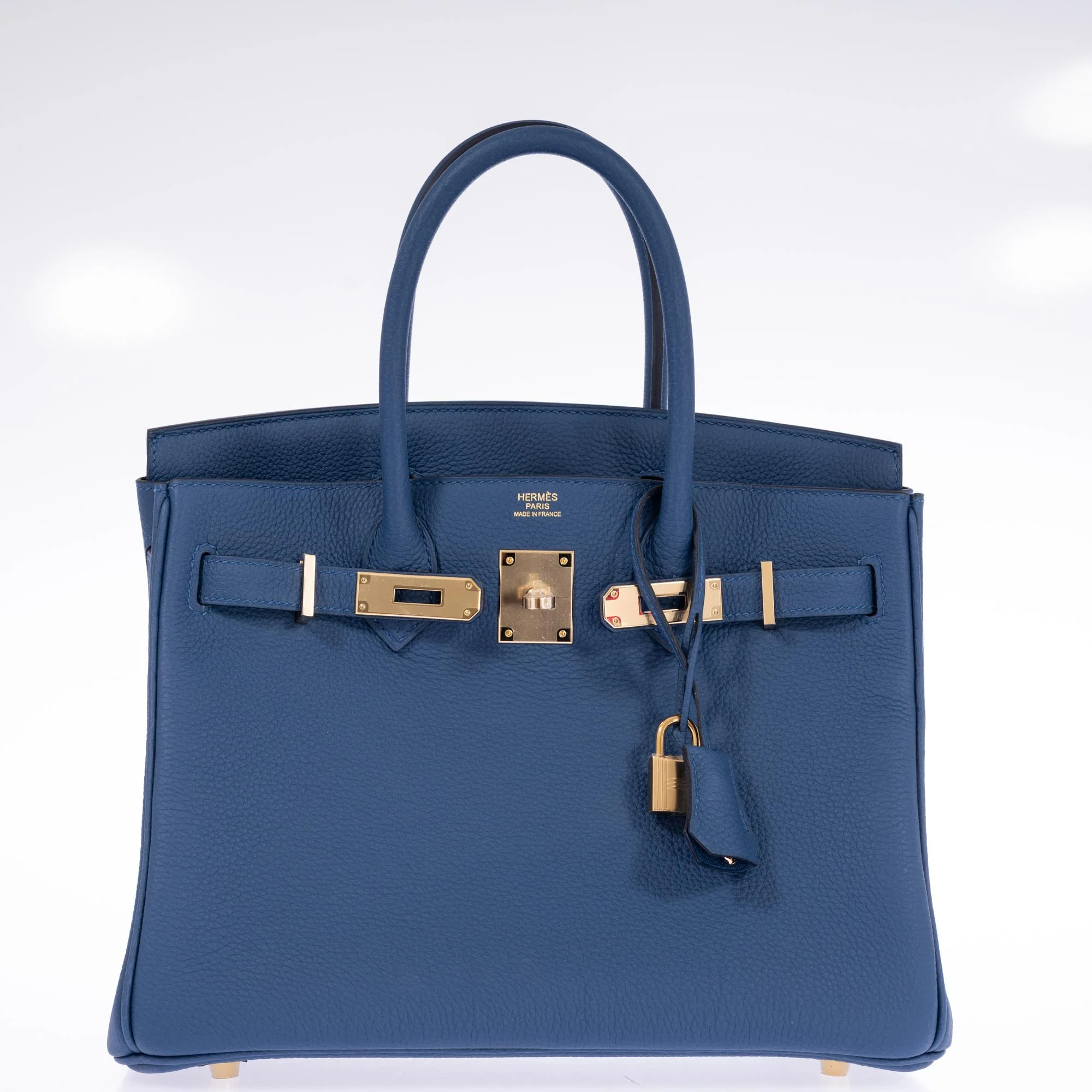 Hermès Birkin 30 Bleu Tie Togo Permabrass Hardware