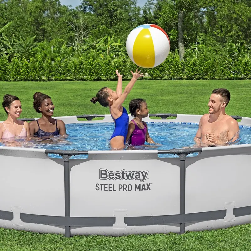 Steel Pro MAX Above-Ground Swimming Pool – 10 ft x 30 in Round Backyard Pool Kit with Durable Frame