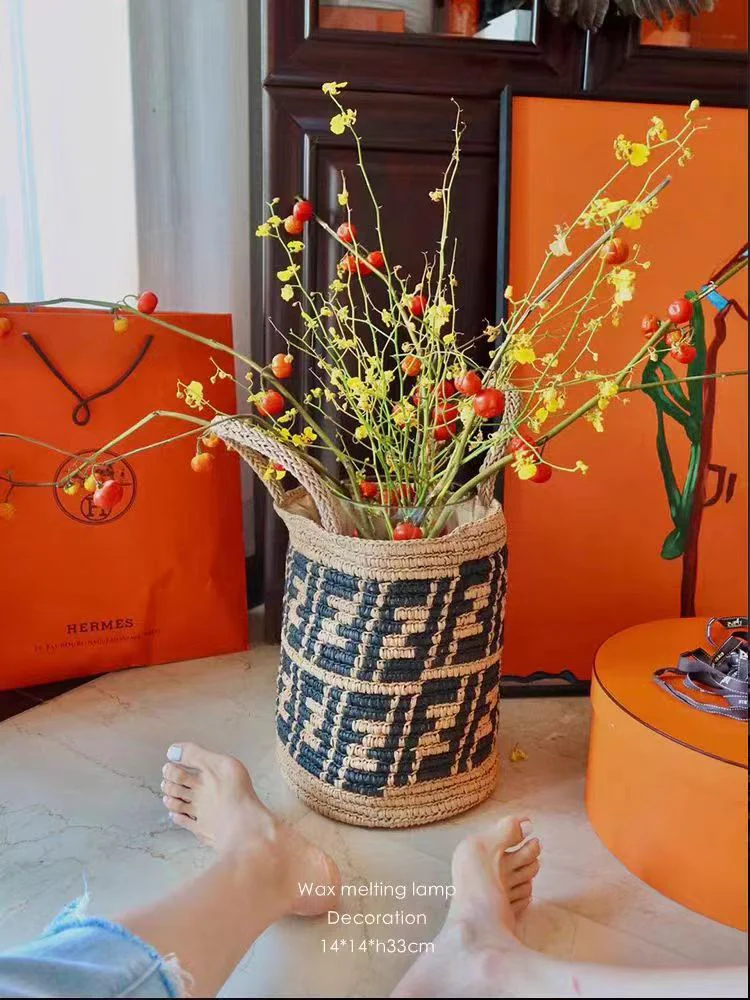 DC015 - Home! Moroccan-style handmade woven dirty clothes basket storage basket vase set F-pack picnic basket creative