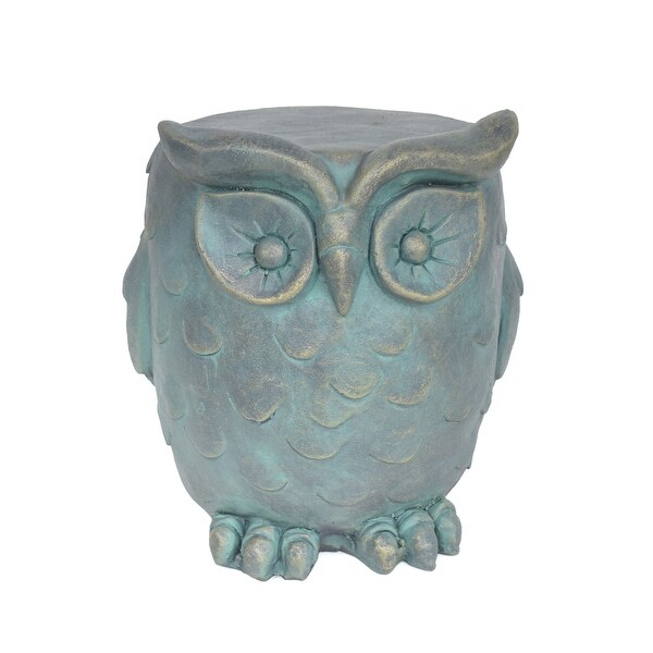 Pratchett Light weight Concrete Owl Garden Stool by Christopher Knight Home