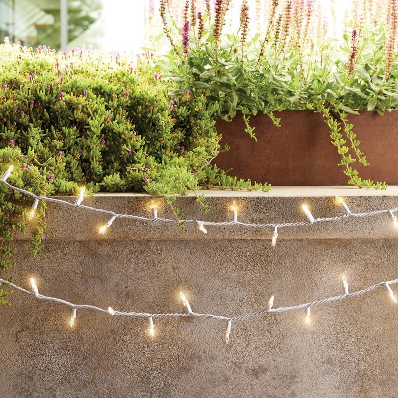 100ct LED Indoor Outdoor Miniature String Lights Clear Bulbs - Threshold™