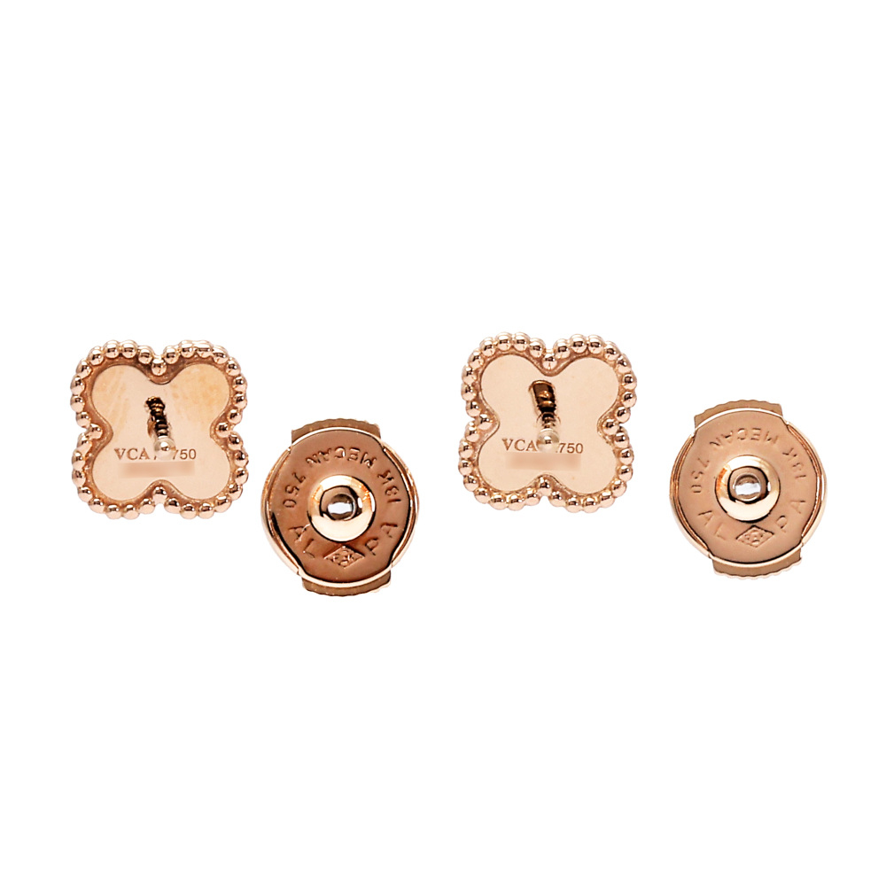 Van Cleef & Arpels Sweet Alhambra Earrings 18K Rose Gold VCARO8DB00
