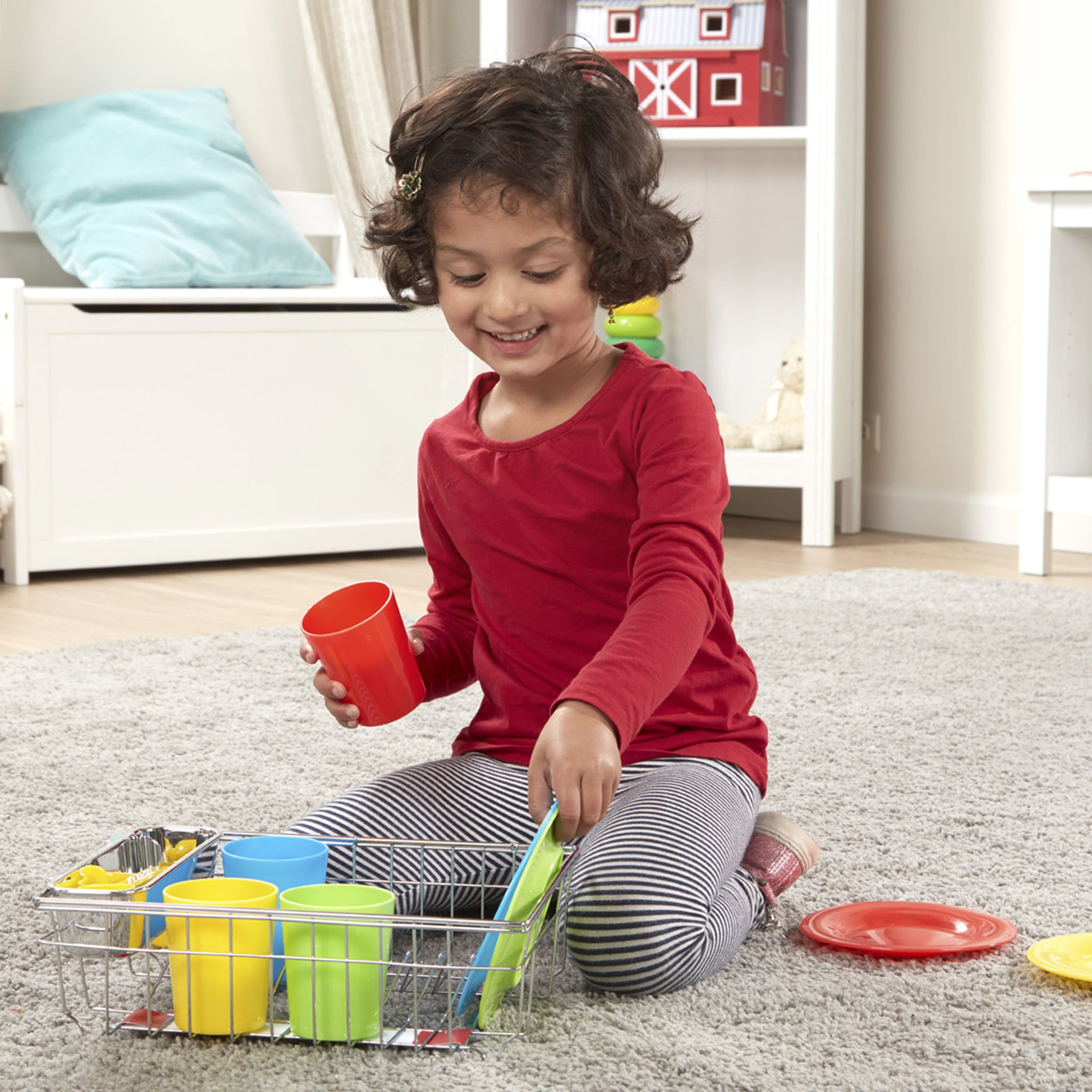 Melissa and Doug Wash and Dry Dish Set - 24 Pieces