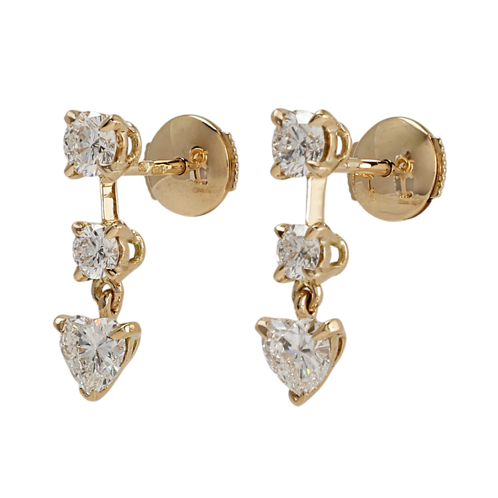 Cartier Heart Symbol Earrings 18K Yellow Gold HP800177
