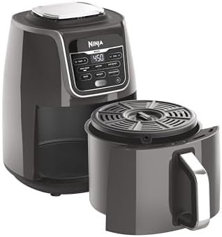 Air Fryer | 6.5 QT Pro XL Capacity fits 9lbs of Wings | 6-in-1 Max Crisp, Air Fry, Roast, Bake, Reheat & Dehydrate | Nonstick Basket, Crisper Plate & Recipe Guide | Grey