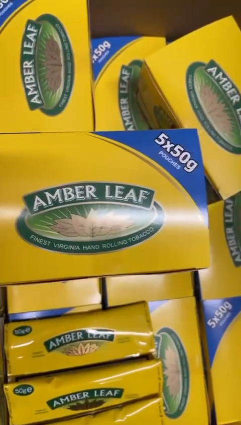 Amber Leaf Yellow Hand Rolling Tobacco (Original) 50Gx5 Packs