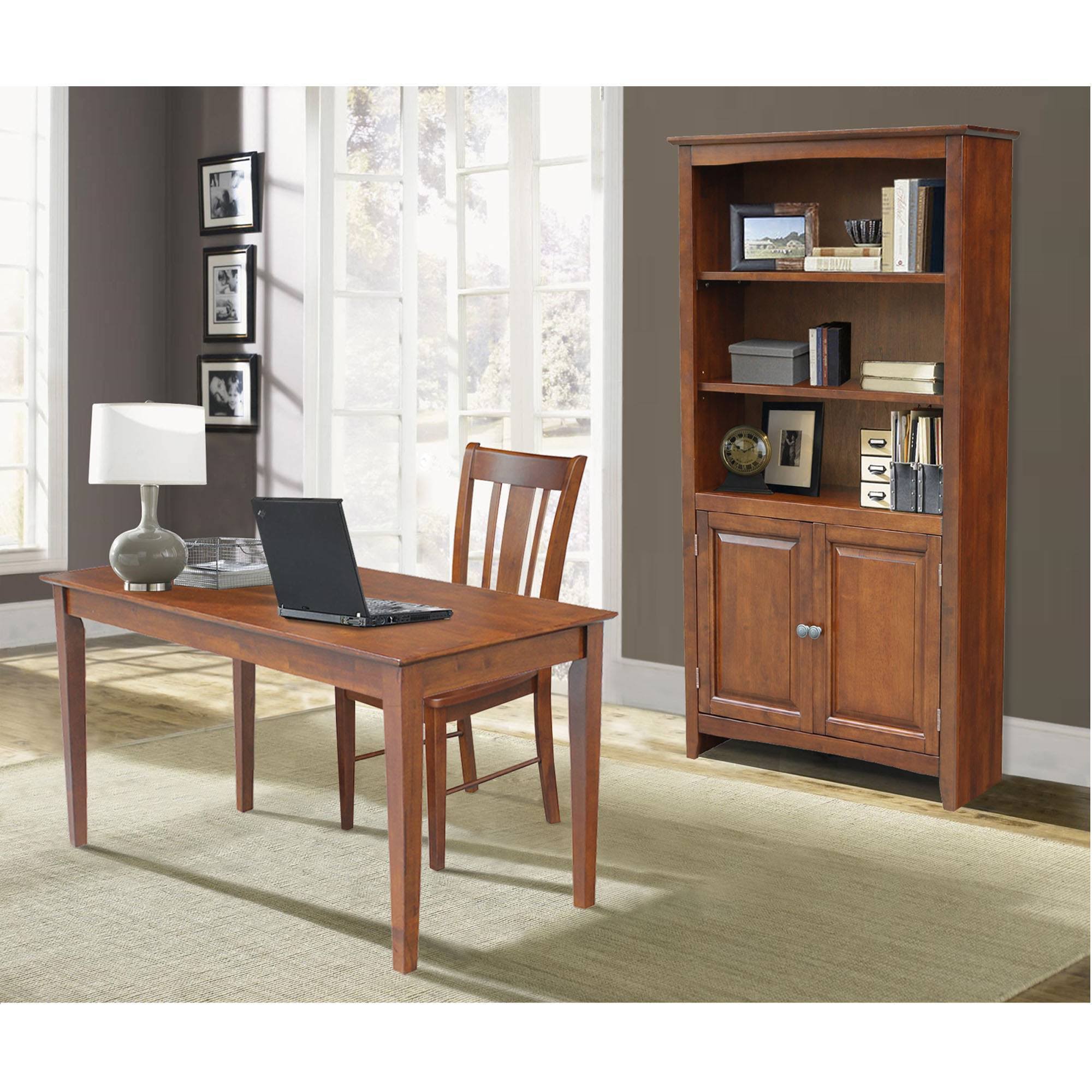 International Concepts Writing Desk with Drawer, Espresso