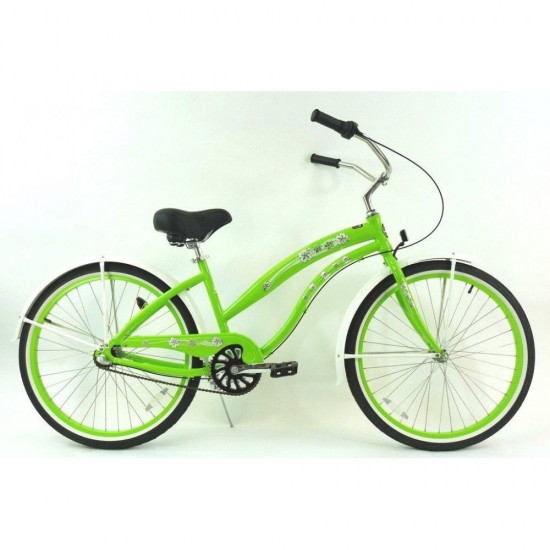 26″ Kruiser3APL Ladies Shimano NEXUS Internal 3-Speed Aluminum Beach Cruiser Bike